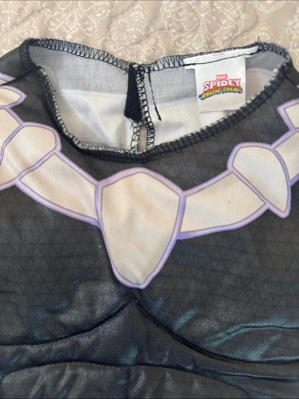 Black panther Kids Black and Gray Superhero Costume with Mask